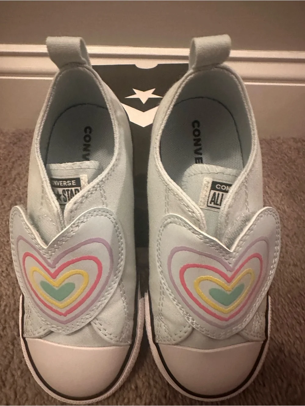 Brand new girls Converse Kids winter slay Mint Slip-On sneakers size 10